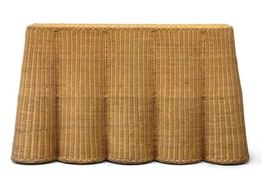 Trompe-L'oeil Draped Wicker Console Table
