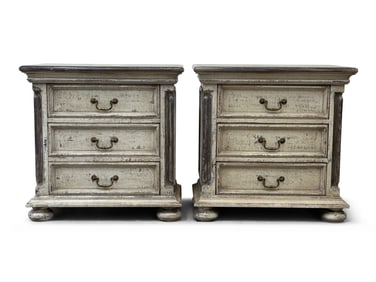 Pair of Arhaus Decorator Nightstands