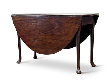 Queen Anne Mahogany Drop Leaf Dining Table