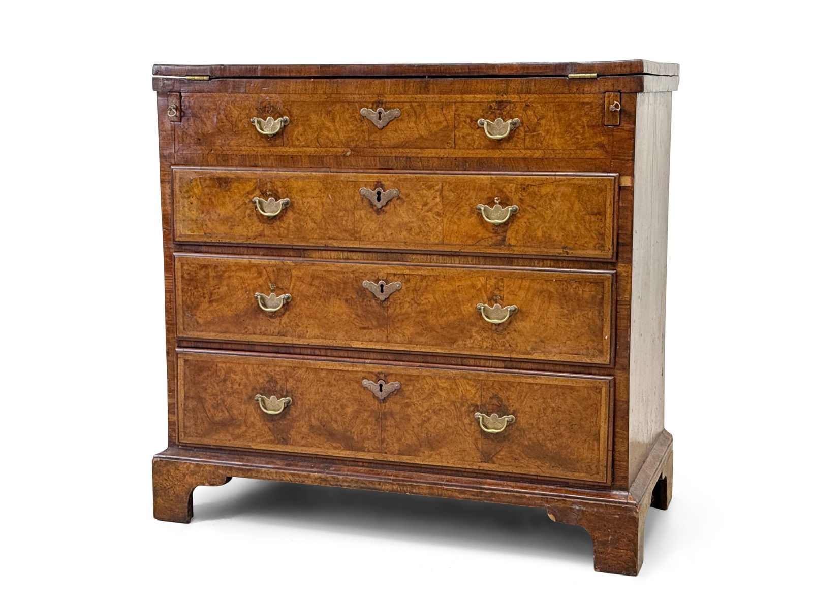 English Burled Walnut Chest of Drawers (1 of 8)