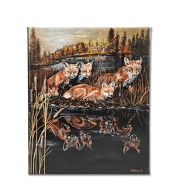 Nancy Baldwin Giclee/Canvas: Foxes