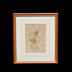 Hand-Colored Engraving: Bedfordshire Map