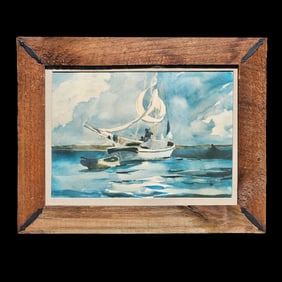 Watercolor/Paper: Winslow Homer Sloop