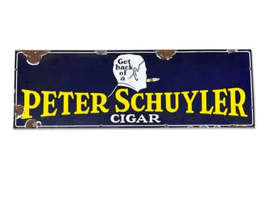 Peter Schuyler Cigar Advertising Sign