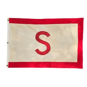 Shipping Line Flag with Red S