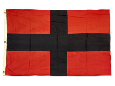 Thomas Cope Black and Red Cross Flag