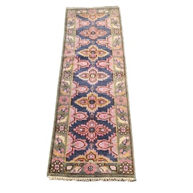 Hand-Knotted Wool Runner, 6ft x 2ft 2in