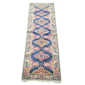 Hand-Knotted Wool Runner, 6ft x 2ft 2in
