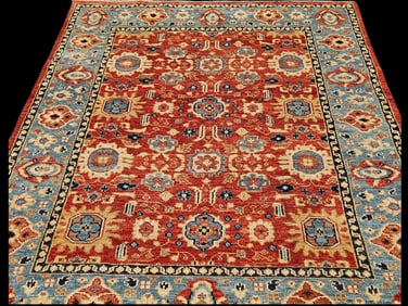 Hand-Knotted Turkish Carpet, 9ft 11in x 8ft