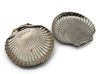 Two Gorham Sterling Silver Shell Dishes