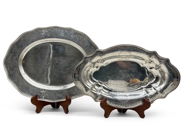 Two American Sterling Silver Trays