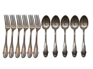 11 Pcs. Christian Heise Danish Silver Flatware