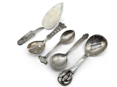 Five Scandinavian Ornamental Silver Articles