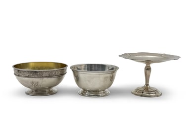 Three American Sterling Silver Serving Articles