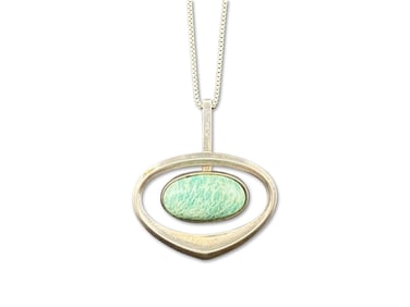 David Andersen Sterling Amazonite Pendant
