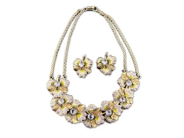 Nettie Rosenstein Sterling Necklace and Earrings