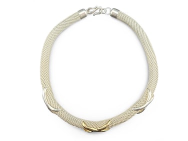Sterling Silver Mesh Necklace