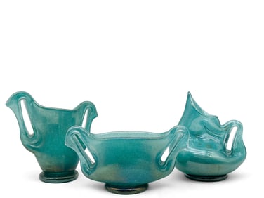 Three Ercole Barovier Murano Glass Vessels
