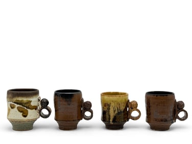Four Studio Pottery Mugs Attributed to Gawaine Dart