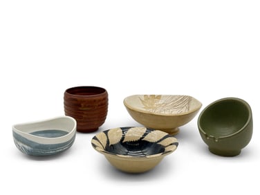 Five Studio Pottery Vessels