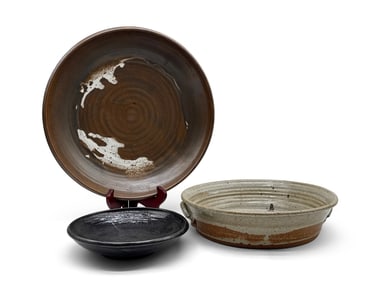 Studio Pottery Charger and Bowls
