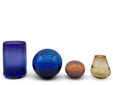 Four Don Gonzalez Art Glass Vessels