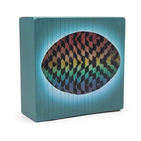 Simoni Glass Works Blue Sculpture
