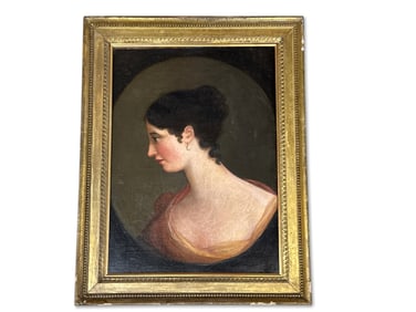 19th C. Oil/Canvas: Woman with Pearl Earring