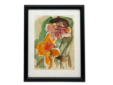 Joe Kardonne Watercolor/Paper: Nude