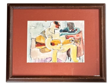 Joe Kardonne Watercolor/Paper: Guitar
