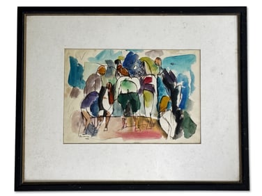 Joe Kardonne Watercolor/Paper: Horseback