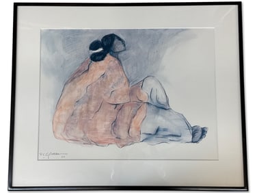 R.C. Gorman Lithograph: Orange Serape