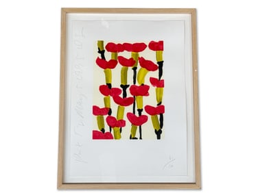 Donald Sultan Silkscreen: Red Bells