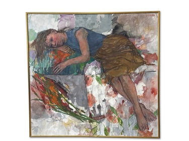 Elizabeth Osborne Oil/Canvas: Girl Sleeping