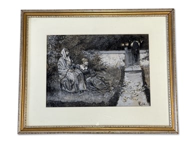 Howard Pyle Gouache Illustration: Exchange No Robbery