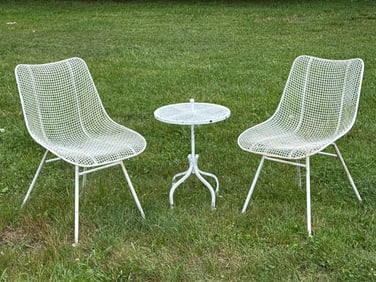 Pr. Russell Woodard Sculptura Mesh Chairs & Table