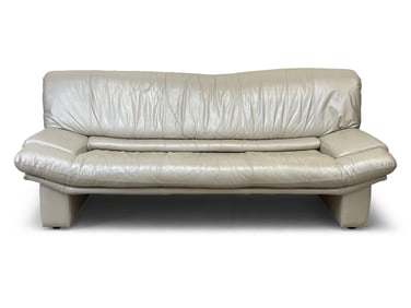 1980s Alpa Salotti Italian Leather Sofa