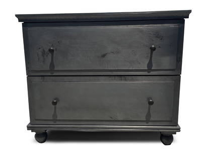 Restoration Hardware Annecy File Cabinet: A Restoration Hardware Annecy metal-wrapped two-drawer file cabinet. 30-1/2in tall x 35-1/2in wide x 22in deep. | You have additional shipping options! Philadelphia Metro area delivery, NYC curbside d