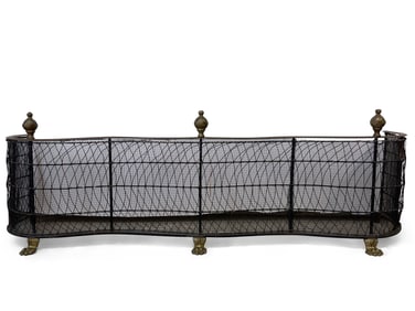 Federal-style Brass and Wire Fireplace Fender