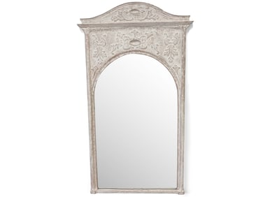 Decorator Arched-Top White-Painted Mirror