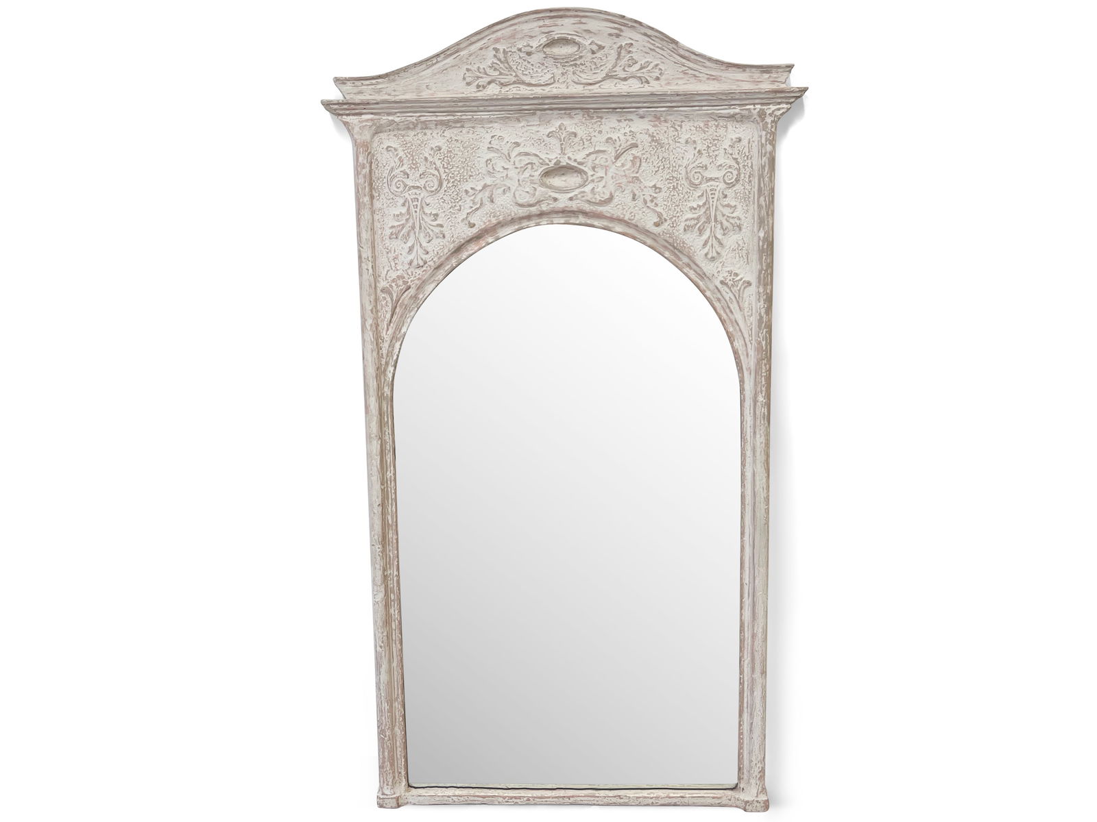 Decorator Arched-Top White-Painted Mirror (1 of 4)