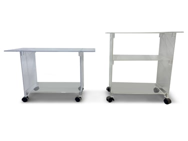 Two Postmodern Acrylic Lucite Carts