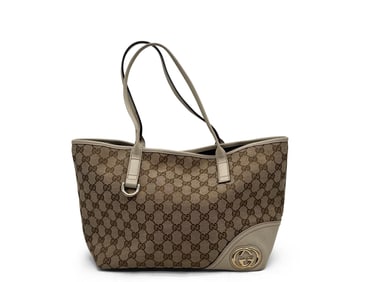 Gucci New Brit GG Monogram Canvas Tote