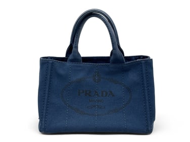 Prada Canapa Denim Tote Bag