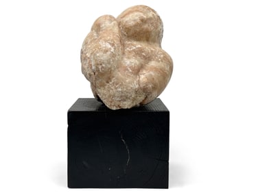 Rose Alabaster Modernist Sculpture