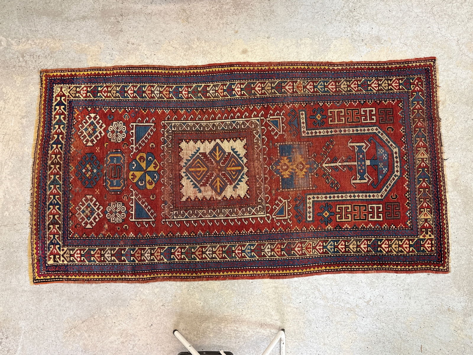 Caucasian Kazak Prayer Carpet, 6ft 11in x 3ft 8in (1 of 6)