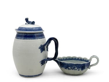 Chinese Export Porcelain Pitcher and Creamer