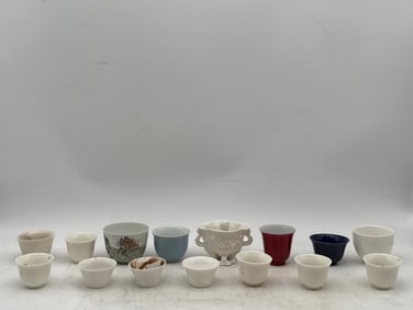 Fifteen Asian Porcelain Cups