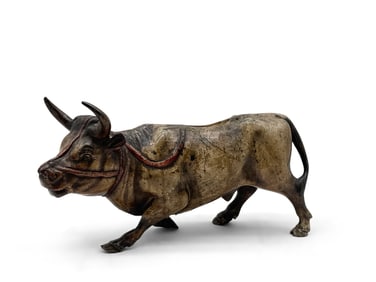 Chinese Ming Patinated Bronze Cow Censer