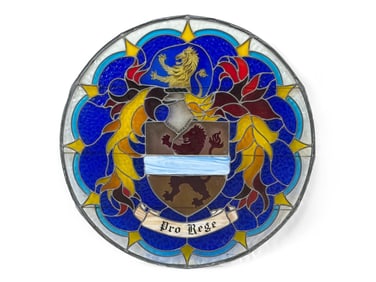 Large Stained and Leaded Glass Window